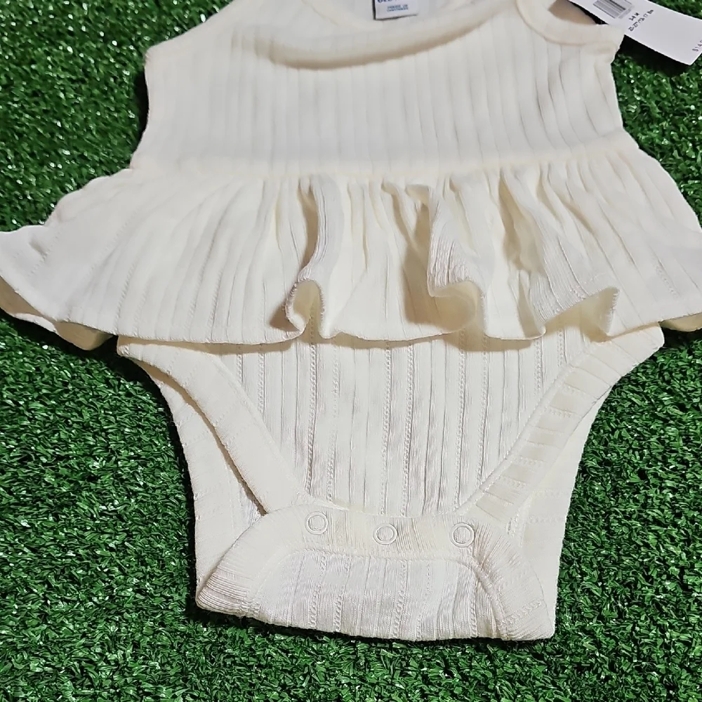 Old Navy Ivory Baby Bodysuit with Ruffles